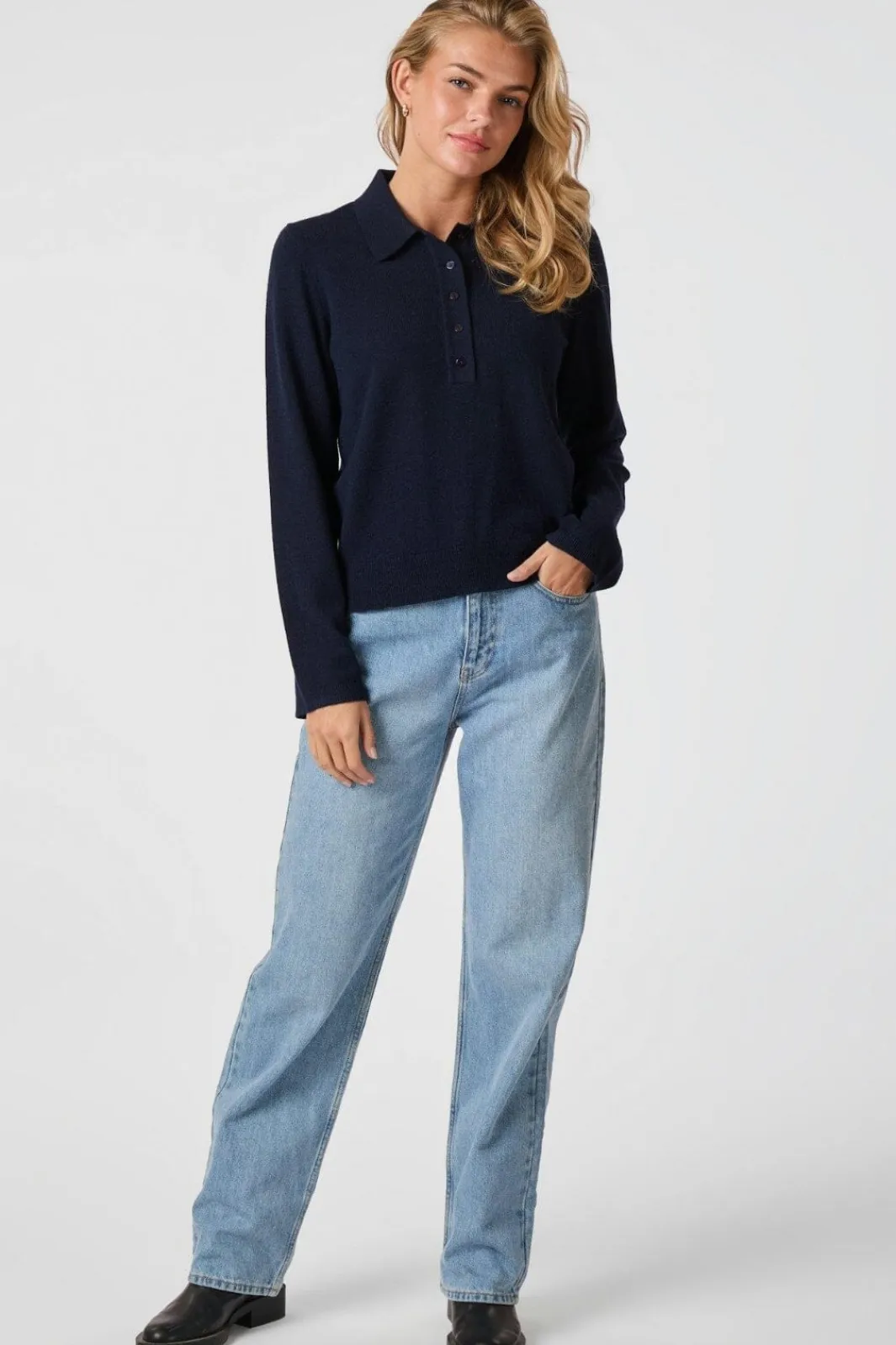 Best Genea Knit Polo Blouse 163891 Bluser & Skjorter
