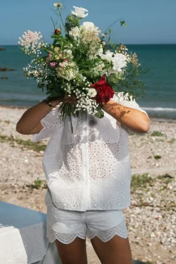 Best Gessie Embroidery Shirt 165383 Bluser & Skjorter|Ammevenligt Tøj