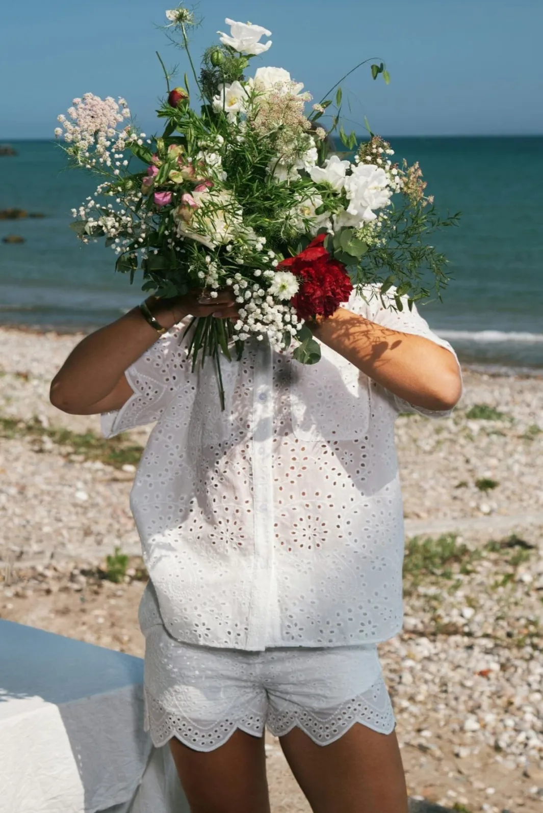 Best Gessie Embroidery Shirt 165383 Bluser & Skjorter|Ammevenligt Tøj