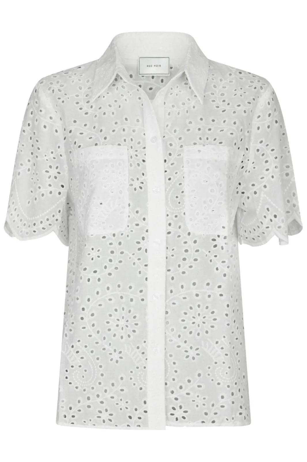 Best Gessie Embroidery Shirt 165383 Bluser & Skjorter|Ammevenligt Tøj