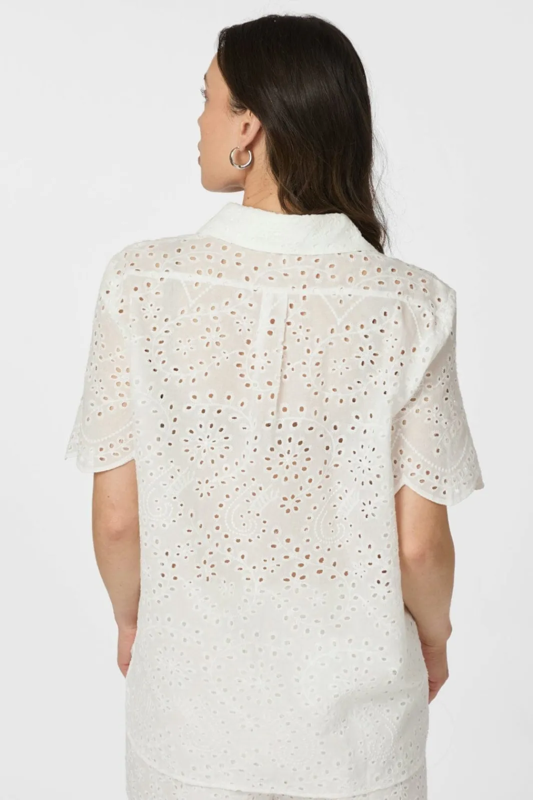 Best Gessie Embroidery Shirt 165383 Bluser & Skjorter|Ammevenligt Tøj