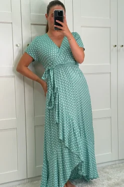 Outlet Ginevra Dot Wrap Dress Kjoler