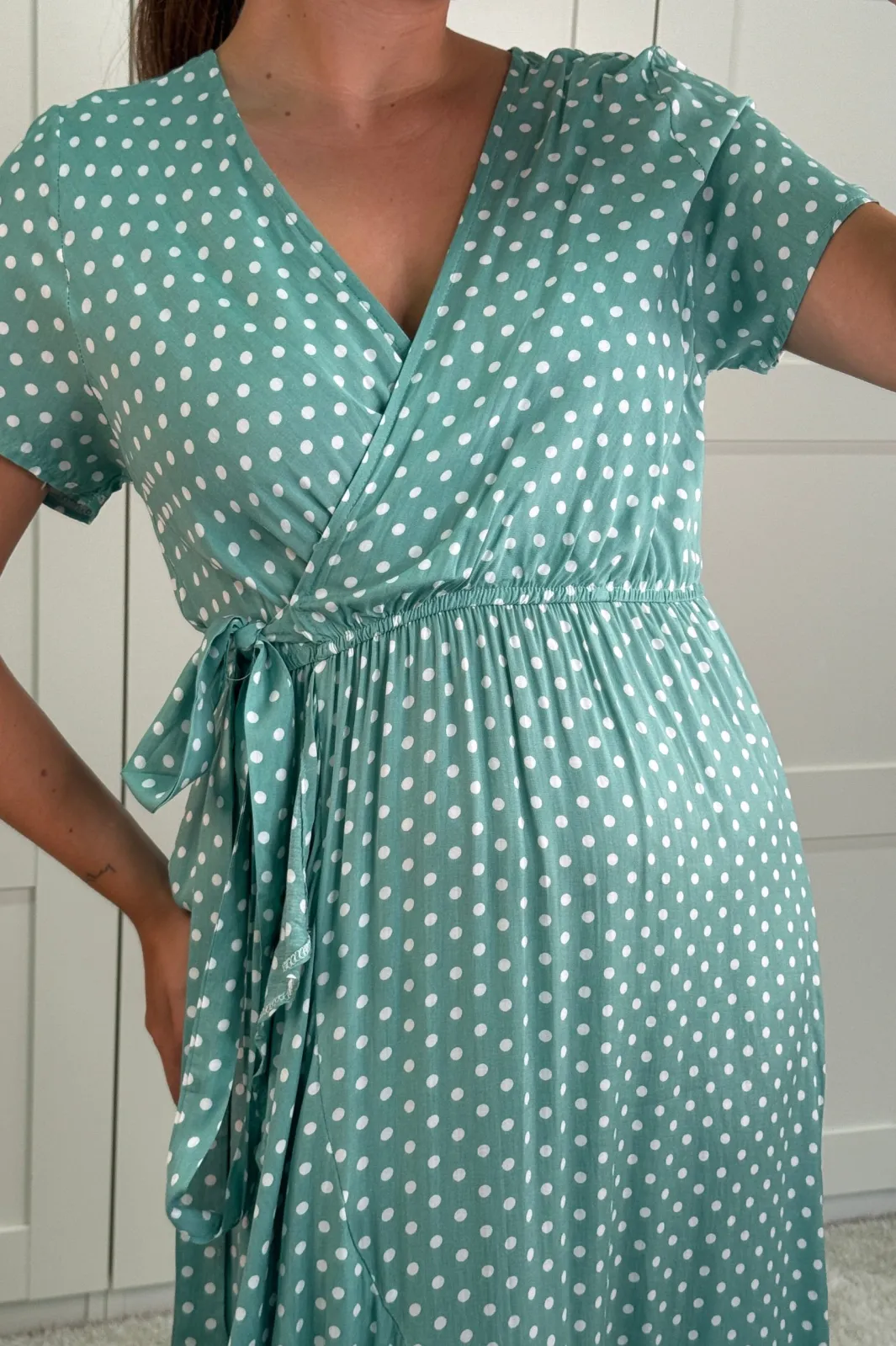 Outlet Ginevra Dot Wrap Dress Kjoler