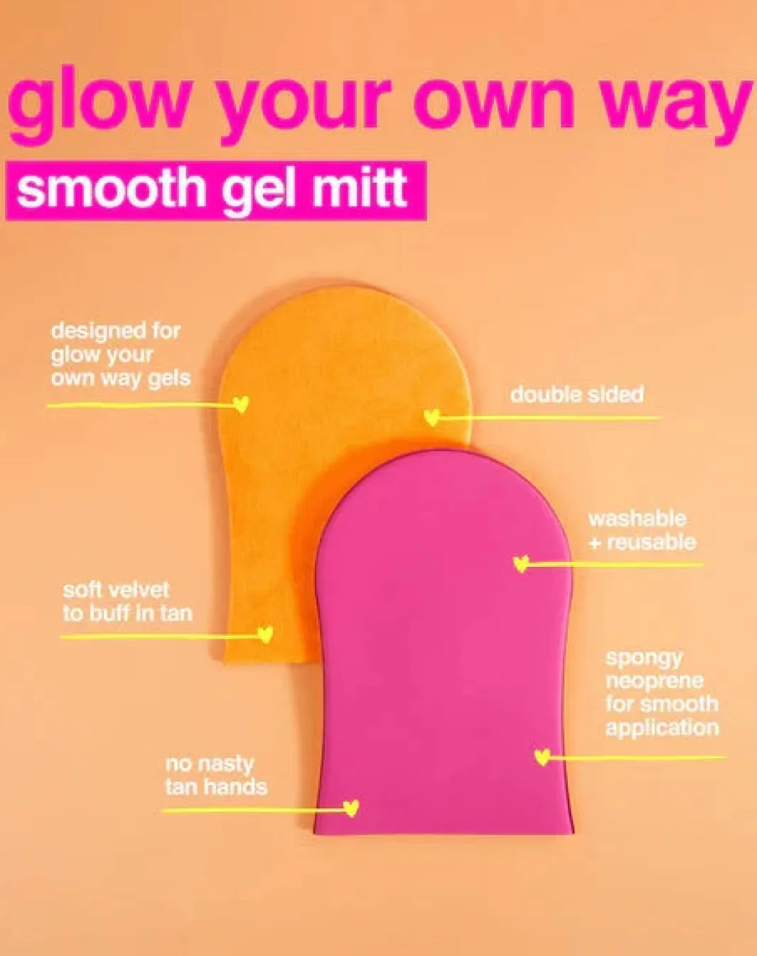 b.tan Selvbruner<Glow Your Own Way, Glow So Smooth Tannings Handske