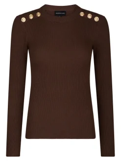 Sale Gold Button Knit Blouse 160471 Bluser & Skjorter