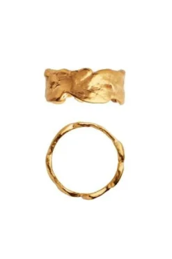 Clearance Goldenen Splash Lava Ring Ringe