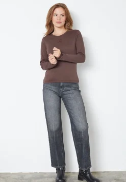 Hot Grannycc Embroidery Ls Tee 33180 Bluser & Skjorter