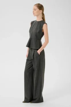 New Gzadira Peplum Top 10910709 Sæt 🛍️|Bluser & Skjorter