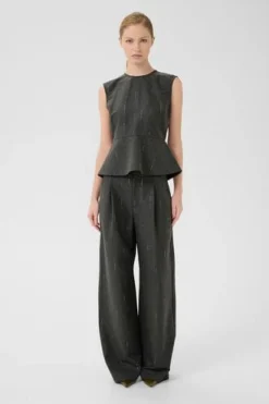 New Gzadira Peplum Top 10910709 Sæt 🛍️|Bluser & Skjorter