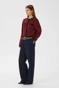 Gestuz Cardigans|Ammevenligt Tøj<Gzalpha Ls Contrast Cardigan 10910459