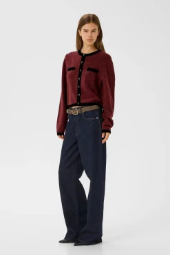 Gestuz Cardigans|Ammevenligt Tøj<Gzalpha Ls Contrast Cardigan 10910459