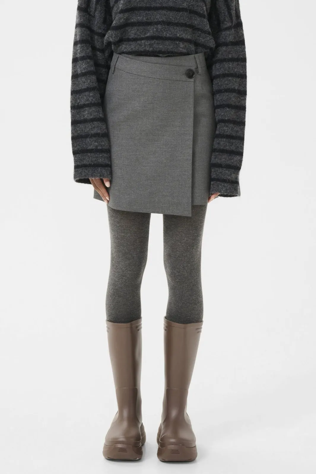 Outlet Gzpaula Melange Wrap Skirt 10910495 Nederdele