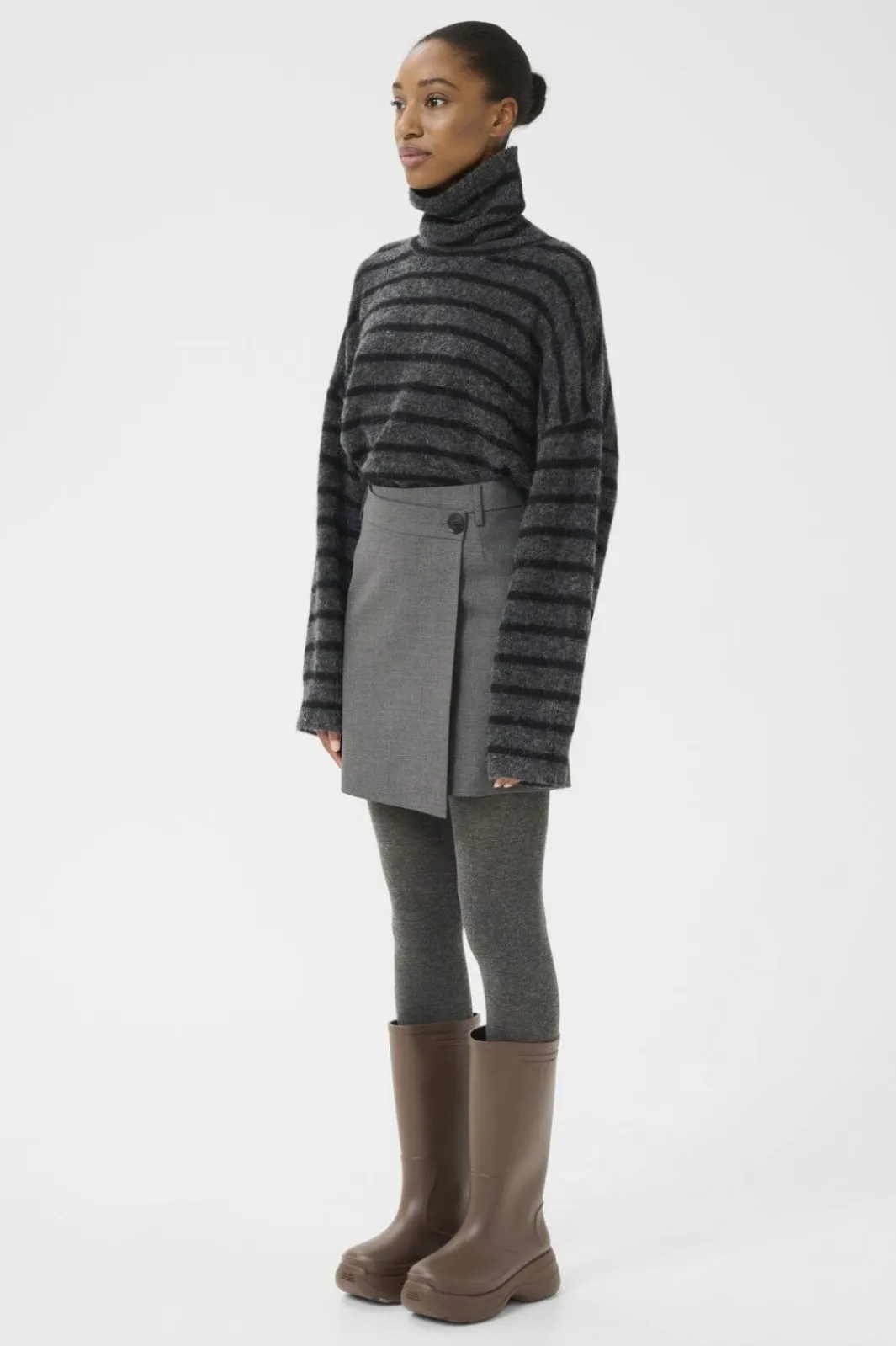 Outlet Gzpaula Melange Wrap Skirt 10910495 Nederdele