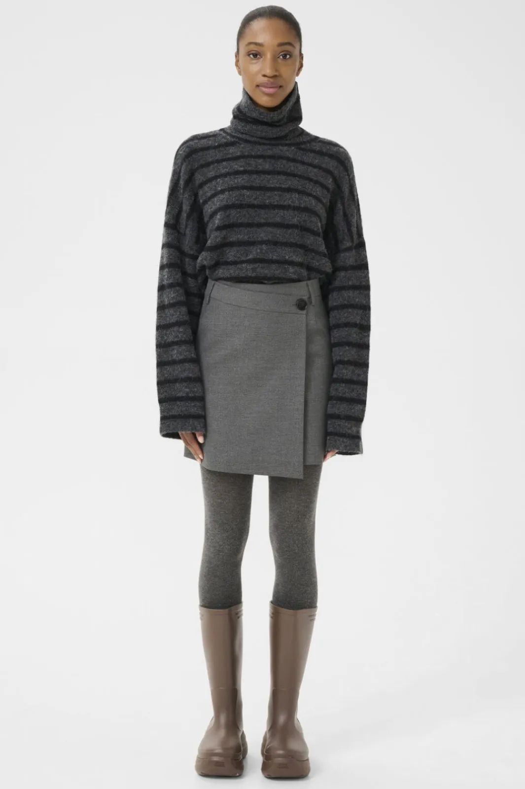 Outlet Gzpaula Melange Wrap Skirt 10910495 Nederdele