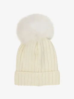 Sale Hat Knit Alpaca Pompom 460397 Børn Huer & Hatte|Uld
