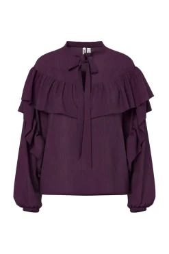 Online Hdmelisa Ruffle Ls Blouse 32000021 Bluser & Skjorter