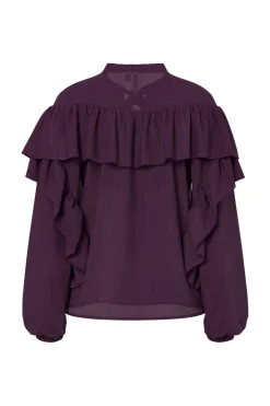 Online Hdmelisa Ruffle Ls Blouse 32000021 Bluser & Skjorter