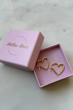 Mellow Moon Øreringe<Heart Earring small