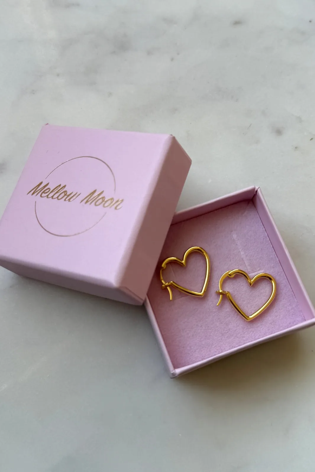 Mellow Moon Øreringe<Heart Earring small