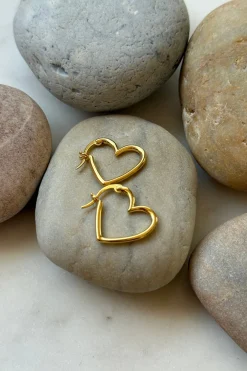 Mellow Moon Øreringe<Heart Earring small