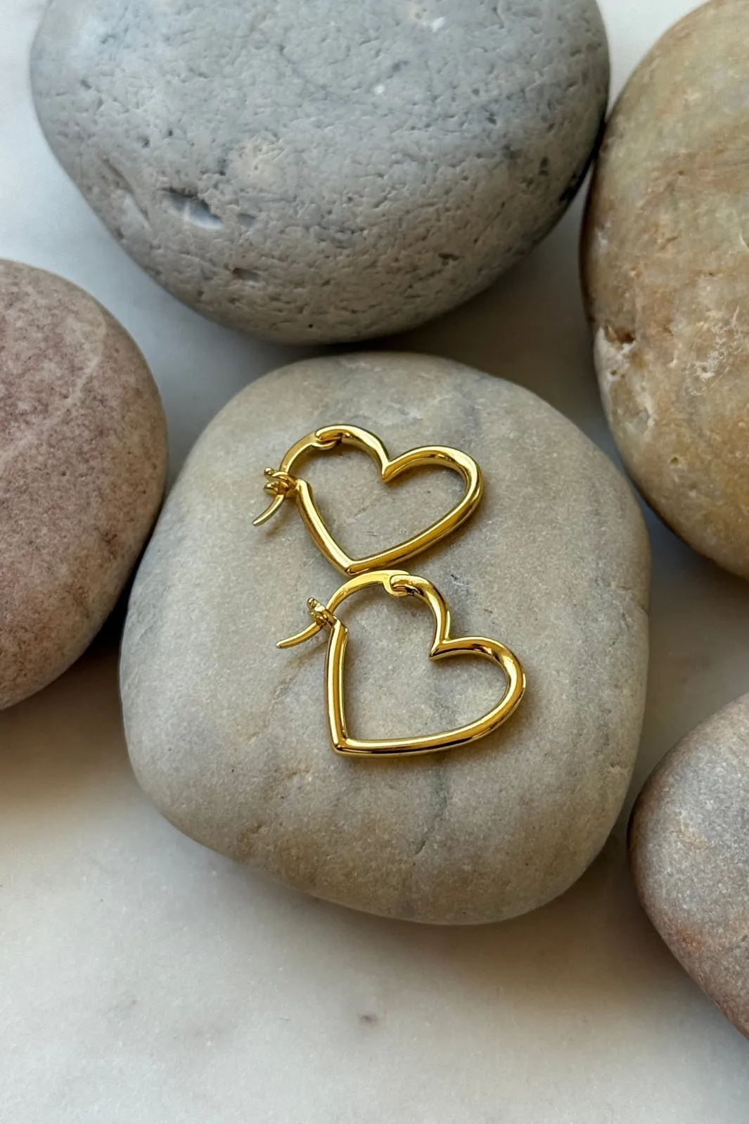 Mellow Moon Øreringe<Heart Earring small