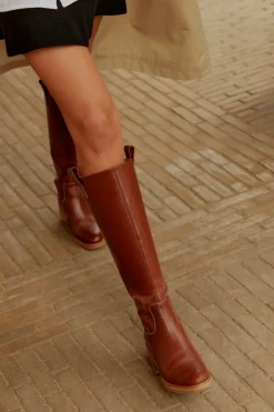 Online High-leg boot with block heel Støvler