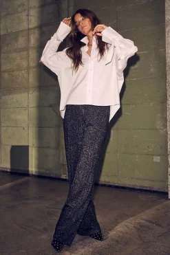 New Hole Lurex Knit Pant HL10396 Bukser, Jeans & Leggings