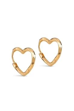 Enamel Copenhagen Øreringe<Hoops, Organic Heart Small E413GM