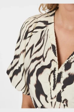 Discount Irina Graphic Zag Blouse 166003 Bluser & Skjorter