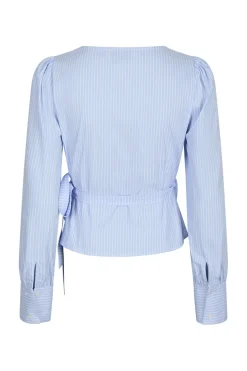 Neo Noir Bluser & Skjorter<Isabel Stripe Wrap Blouse 163129