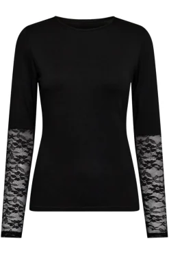 Hot Isa-Ls-Lace-Sleeve-Blouse Bluser & Skjorter