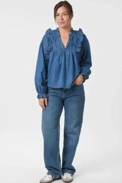 New Janis Denim Blouse 166664 Bluser & Skjorter