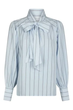 Neo Noir Bluser & Skjorter<Jaz Bow Stripe Blouse 166718