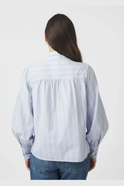 Neo Noir Bluser & Skjorter<Jaz Bow Stripe Blouse 166718