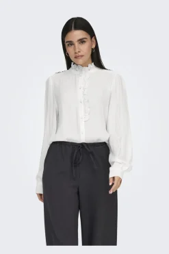 Outlet amy L/S Frill Shirt Bluser & Skjorter|Ammevenligt Tøj