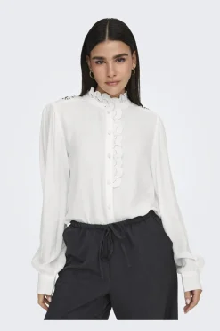 Outlet amy L/S Frill Shirt Bluser & Skjorter|Ammevenligt Tøj