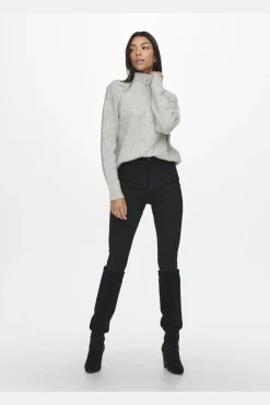JDY Bluser & Skjorter|Strik<andrea L/S Zip Cable Pullove Knt