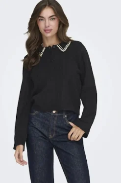 april Life L/S Pearl Collar Pull Knt Bluser & Skjorter|Strik