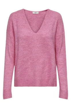 JDY Strik|Bluser & Skjorter<elanora L/S V-Neck Pullo. Knt