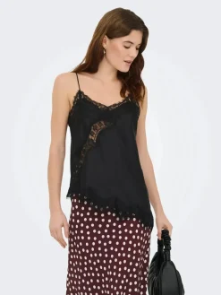 JDY T-Shirts & Toppe<fifi S/L Asym Lace Singlet