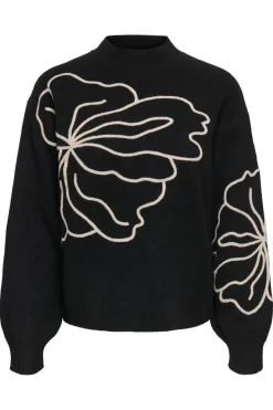 Best jella L/S Flower Pullover Knt Bluser & Skjorter|Strik