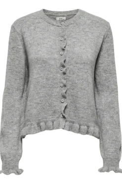 Hot letty L/S O-Neck Frill Cardigan Knt Cardigans|Ammevenligt Tøj