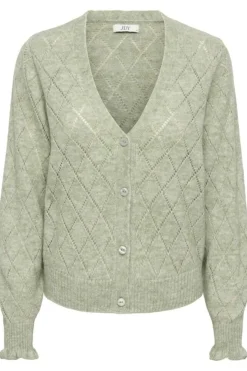 Outlet letty L/S V-Neck Struc Cardi Knt Cardigans|Ammevenligt Tøj