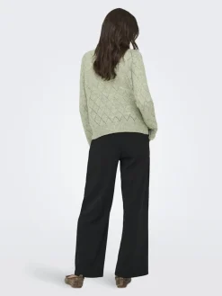 Outlet letty L/S V-Neck Struc Cardi Knt Cardigans|Ammevenligt Tøj