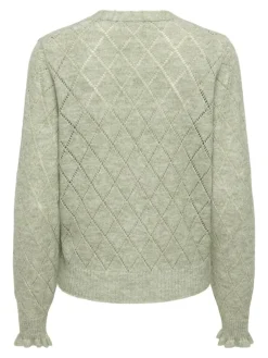 Outlet letty L/S V-Neck Struc Cardi Knt Cardigans|Ammevenligt Tøj