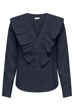 JDY Bluser & Skjorter|Ammevenligt Tøj<my Evie L/S V-Neck Frill Shirt