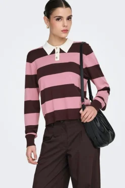 Best naima L/S Polo Pullover Knt Strik|Bluser & Skjorter