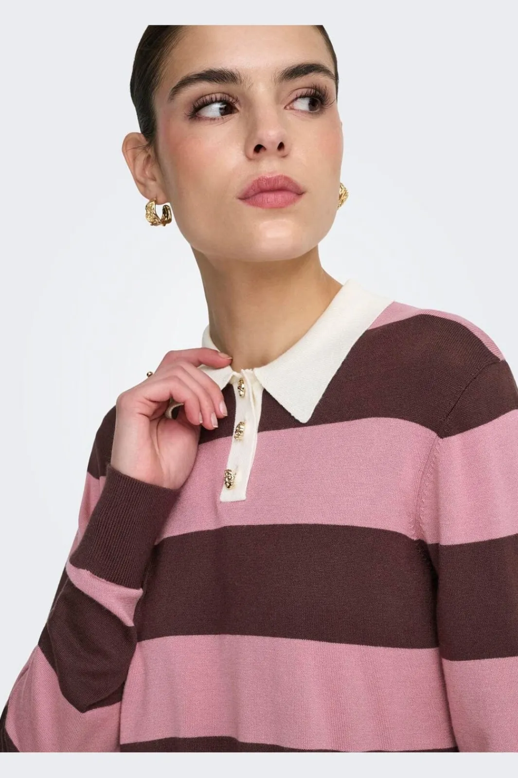 Best naima L/S Polo Pullover Knt Strik|Bluser & Skjorter