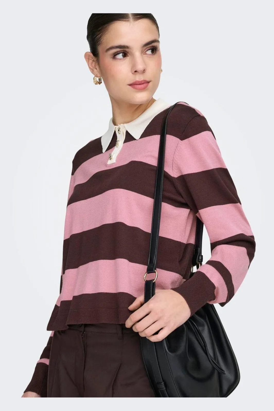 Best naima L/S Polo Pullover Knt Strik|Bluser & Skjorter