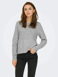 JDY Bluser & Skjorter|Strik<pearl L/S O-Neck Pearl Pullover Knt